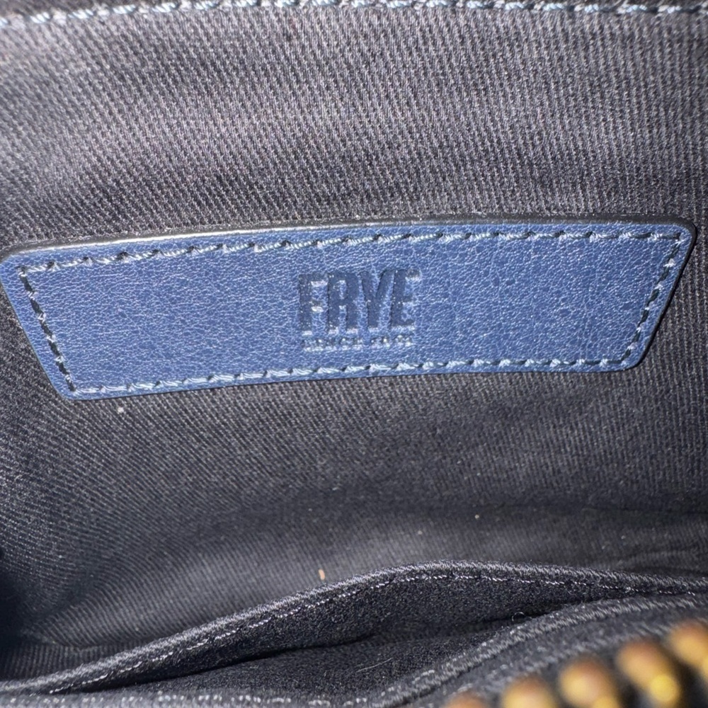 Frye Navy Blue Leather Wristlet with Fringe Tassel - Picture 4 of 4